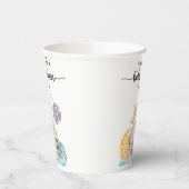 Kerstkoekhuis babyshower papieren bekers (Links)