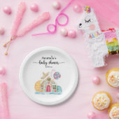 Kerstkoekhuis babyshower papieren bordje (Feest)