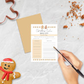 Kerstkoekje Bake Off Party Recept Kaart