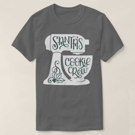 Kerstkoekje Baking Santas Cookie Crew Gingerb T-shirt (Design voorkant)
