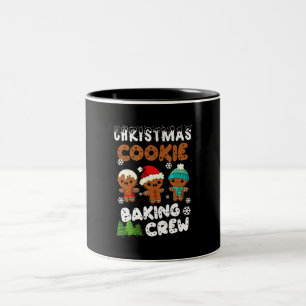 Kerstkoekje bakken Crew Kerst Grappig cadeau Tweekleurige Koffiemok