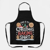 Kerstkoekje Bakken Shirt Gingerbread Baker Schort (Voorkant)