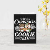Kerstkoekje Bakken Team Funny X-mas Dieren Kaart (Gele Bloem)