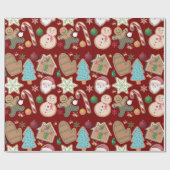 Kerstkoekje Cadeaupapier (Vlak)