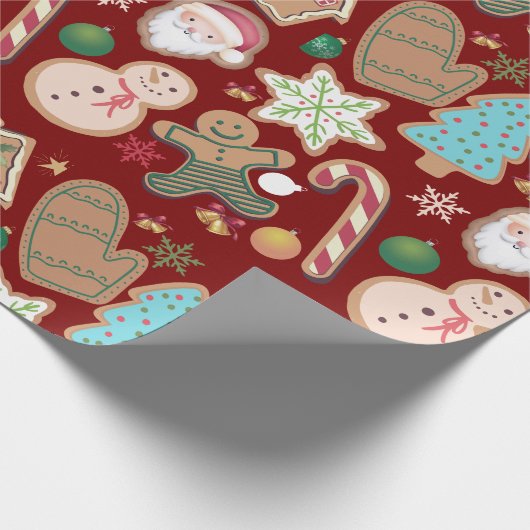 Kerstkoekje Cadeaupapier (Hoek)