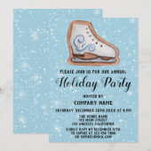 Kerstkoekje Company Holiday Party Blue Snow Kaart (Voorkant / Achterkant)