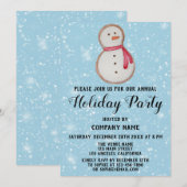 Kerstkoekje Company Holiday Party Blue Snow Kaart (Voorkant / Achterkant)