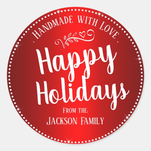 Kerstkoekje Cookie Cadeft Custom Name Ronde Sticker (Voorkant)