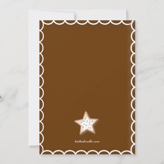 Kerstkoekje Exchange Holiday Sweet Uitnodiging (Achterkant)