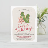 Kerstkoekje Exchange Trendy Waterverf Cookie Kaart (Staand voorkant)