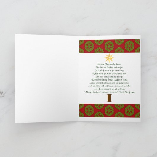 Kerstkoekje Feestdagen Kaart (Binnen)