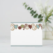 Kerstkoekje Feestdagenkaart (Staand voorkant)