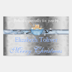 Kerstkoekje, Fudge, Cake, cadeaulabel Sticker