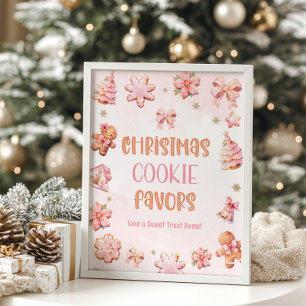Kerstkoekje geeft de voorkeur aan verjaardagsfeest poster