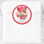 Kerstkoekje Gnome Ronde Sticker (Tas)