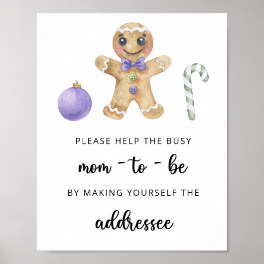 Kerstkoekje - Help de bezige aanstaande moeder Poster (Voorkant)