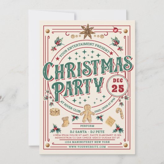 Kerstkoekje Kerstfeest Kerstfeest Kaart (Voorkant)