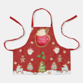 Kerstkoekje Kinder Apron Schort (Voorkant)