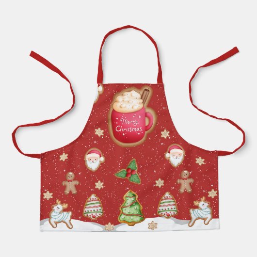 Kerstkoekje Kinder Apron Schort (Voorkant)