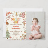 Kerstkoekje lief een 1e verjaardag foto kaart (Voorkant)