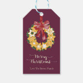 Kerstkoekje met diepe achtergrond cadeaulabel (Voorkant)