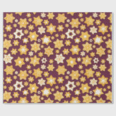 Kerstkoekje met diepe achtergrond cadeaupapier (Vlak)