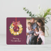 Kerstkoekje met diepe achtergrond feestdagenkaart (Staand voorkant)