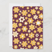 Kerstkoekje met diepe achtergrond kaart (Achterkant)