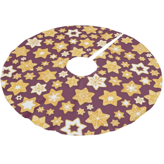 Kerstkoekje met diepe achtergrond kerstboom rok (Gekanteld)