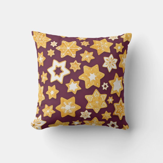 Kerstkoekje met diepe achtergrond kussen (Voorkant)