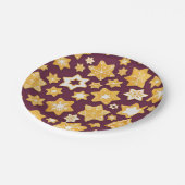 Kerstkoekje met diepe achtergrond papieren bordje (Gekanteld)