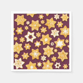 Kerstkoekje met diepe achtergrond servet