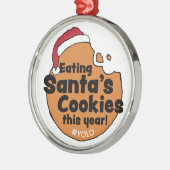 Kerstkoekje met kerstkoekjes Yolo Hashtag Metalen Ornament (Links)