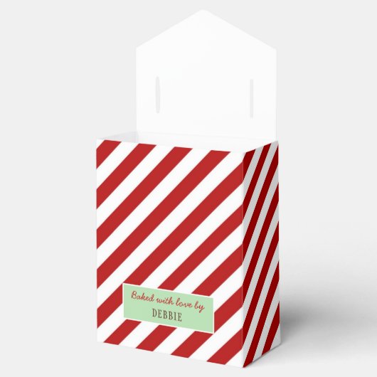 kerstkoekje met snoepsuikerriet bedankdoosjes (Geopend)