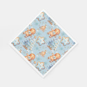 Kerstkoekje peperkoek man blauwe jongen verjaardag servet (Hoek)