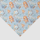 Kerstkoekje peperkoek man blauwe jongen verjaardag tissuepapier (Detail)