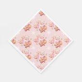 Kerstkoekje peperkoek man roze verjaardag servet (Hoek)