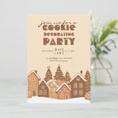 Kerstkoekje peperkoek & rustiek hout kaart (Staand voorkant)