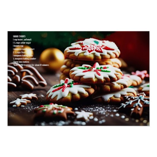 Kerstkoekje Perfect Poster (Voorkant)
