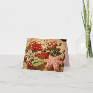 Kerstkoekje receptenkaart feestdagen kaart