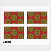 Kerstkoekje Rechthoekige Sticker (Vel)