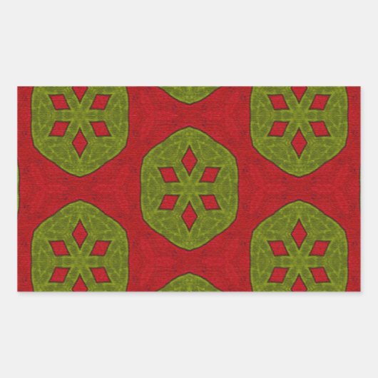 Kerstkoekje Rechthoekige Sticker (Voorkant)