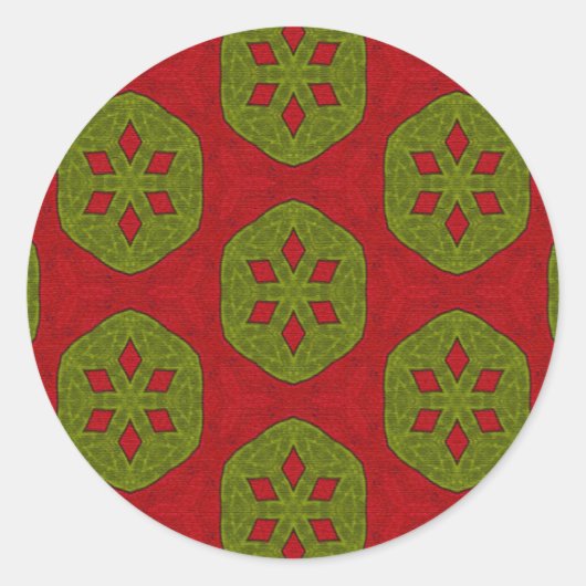 Kerstkoekje Ronde Sticker (Voorkant)