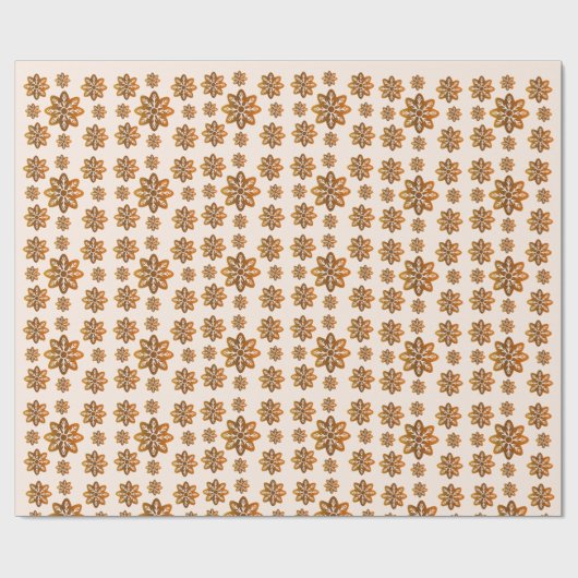 Kerstkoekje Snowflake Cadeaupapier (Vlak)