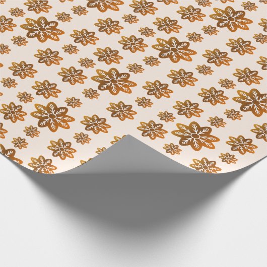 Kerstkoekje Snowflake Cadeaupapier (Hoek)