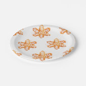 Kerstkoekje Snowflake Papieren Bordje (Gekanteld)