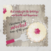 Kerstkoekje spatel vakantie bakken cadeaubon feestdagenkaart (Voorkant / Achterkant)