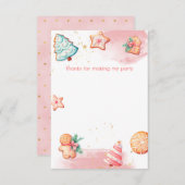 Kerstkoekje twee lieve 2e verjaardag bedankkaart (Voorkant / Achterkant)