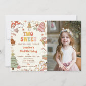 Kerstkoekje twee lieve 2e verjaardag foto kaart (Voorkant)