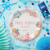 Kerstkoekje twee zoet papieren bordje (Feest)